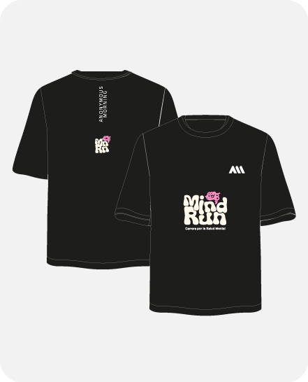 Camiseta negra de entrenamiento Mind Run 2025
